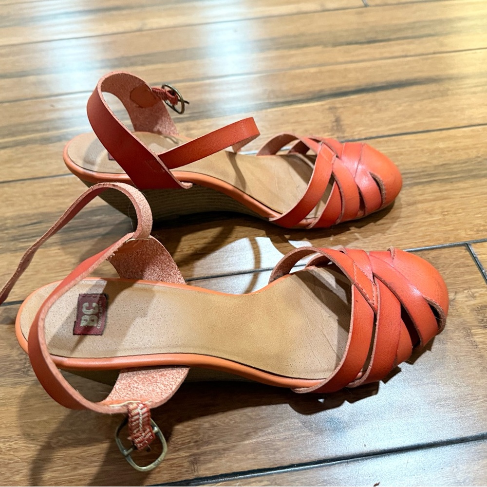Orange Strappy Sandals